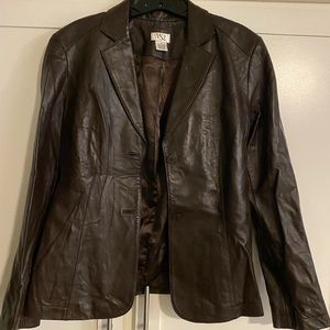 Chocolate leather jacket